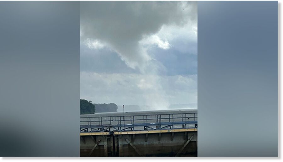 This photo shows a likely waterspout