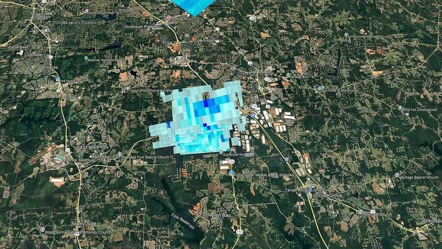 meteor possible debris field atlanta ga