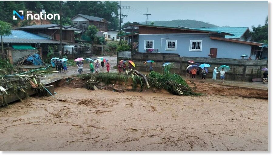 Chiang Rai hit by flash floods and runoff after overnight rain.