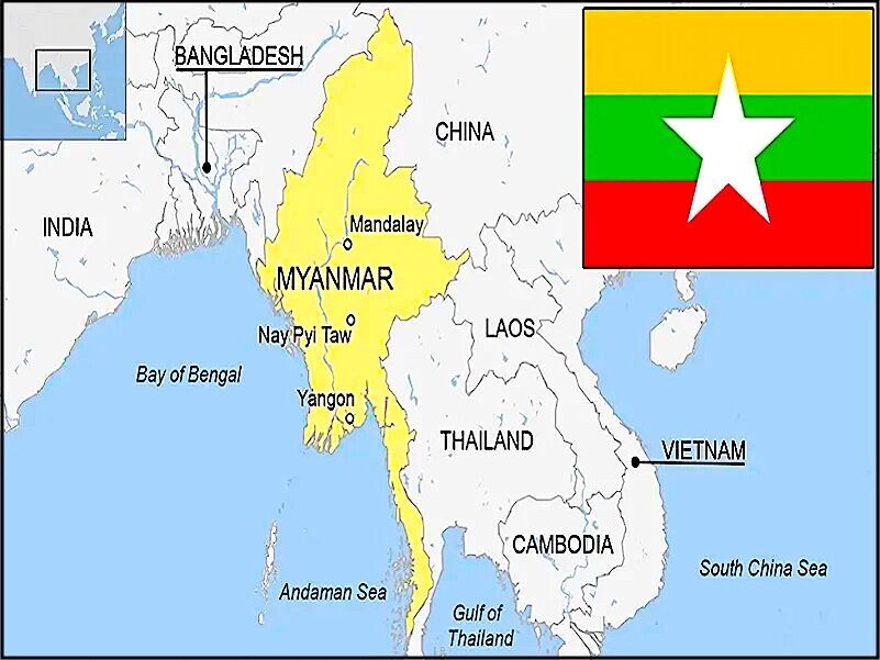 Klikni za povećanje map Myanmar