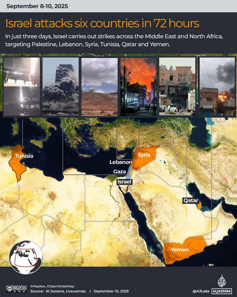 Klikni za povećanje map israel attacks