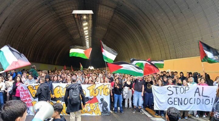 italy protests for palestine