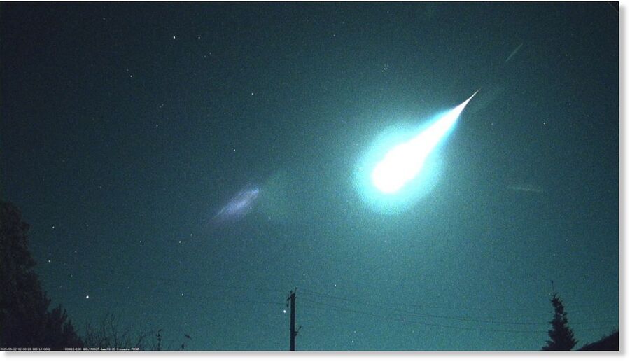A fireball seen near Salihorsk, Belarus. September 22, 2025.