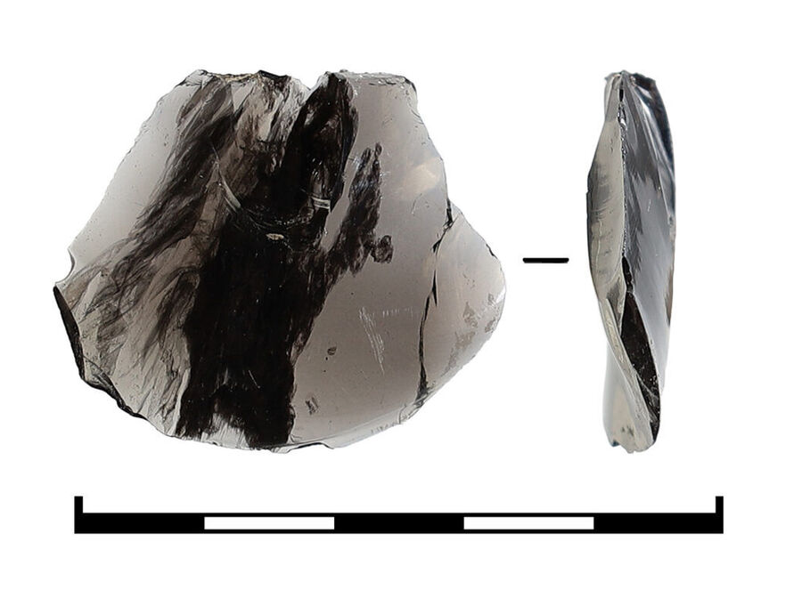 Obsidian flake.