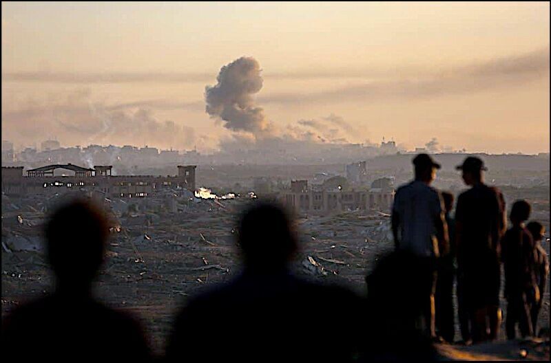 Gaza city smoke