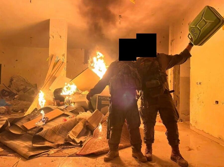 gaza idf arson