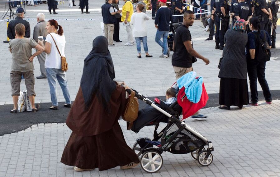 islam sweden street scene