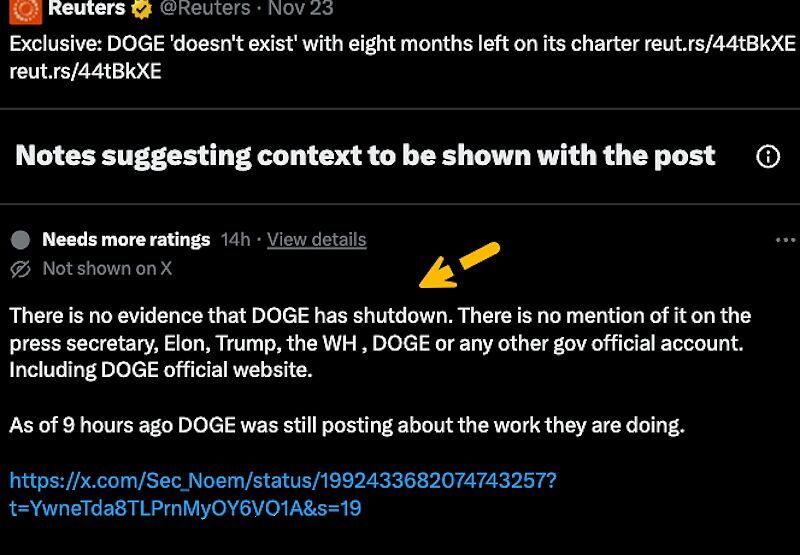doge reuters false story closed