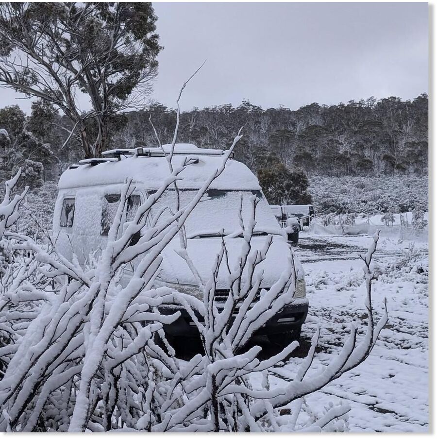 Snow fell as low as 700 metres above sea level this Christmas Day.