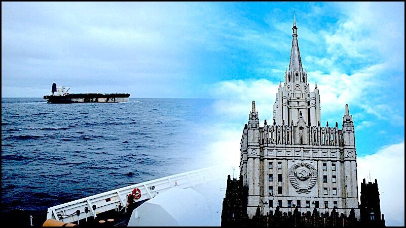 Boat and Russian building