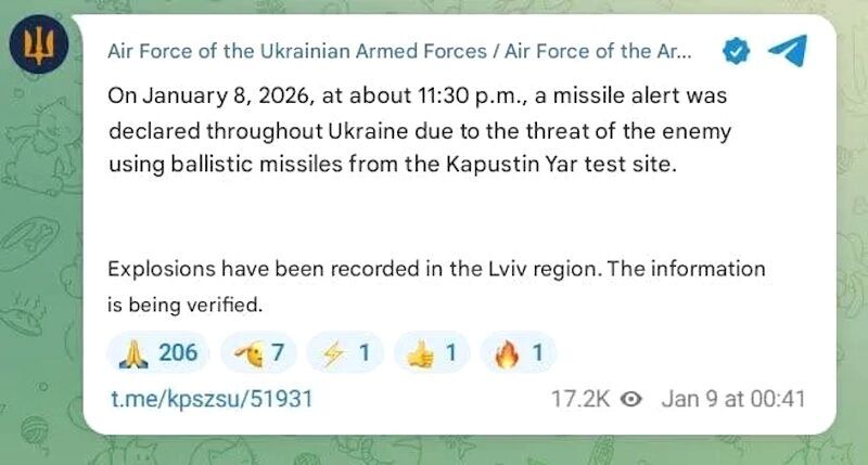 Klikni za povećanje oreshnik launch detected lvov