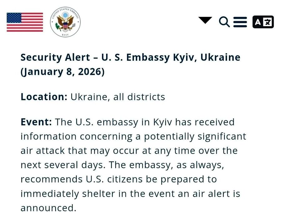 Klikni za povećanje us security alert kyiv russian attack