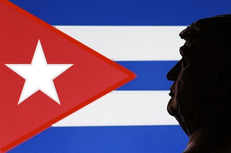 Trump Cuban flag