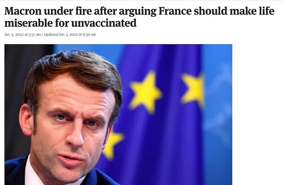 macron france covid anti vaxxers