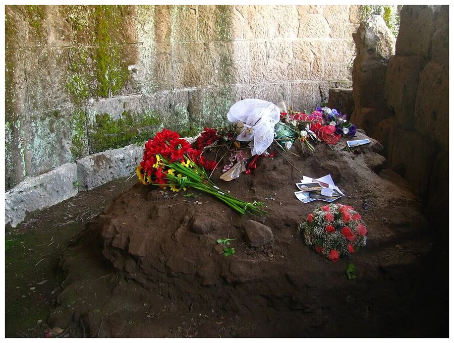 Spot where Caesar was slain.
