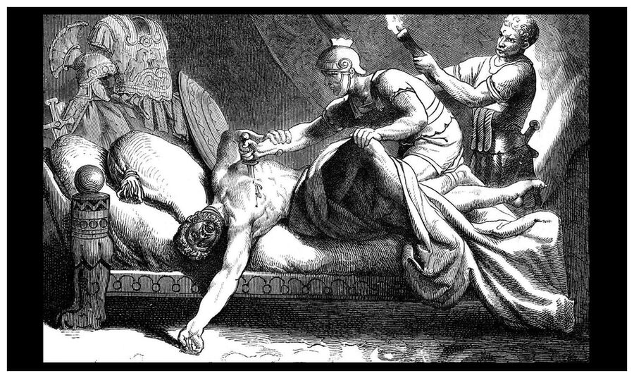 The assassination of Emperor Maximinius