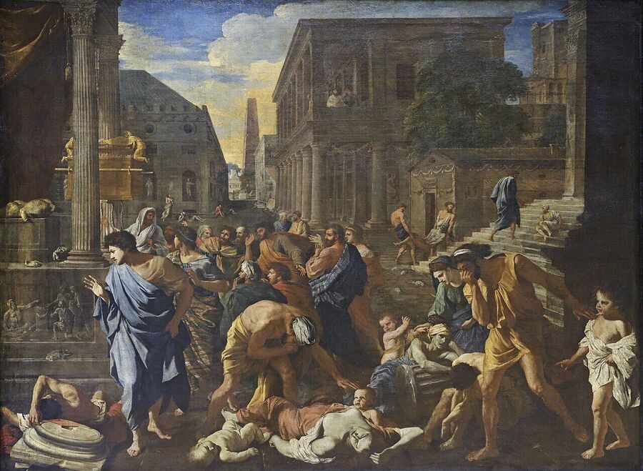 Klikni za povećanje La peste, Poussin