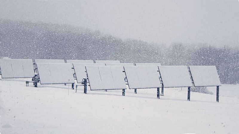 solar panel snow