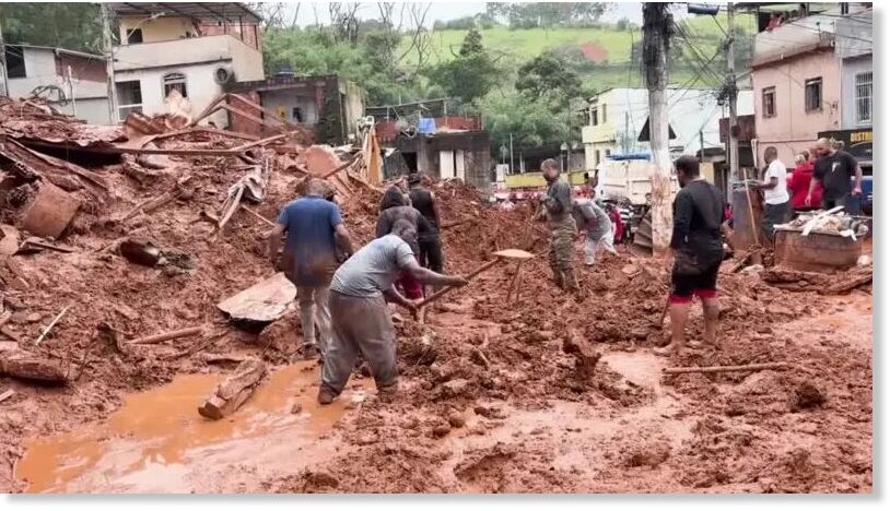 Rescue and clean up efforts are under way in areas hit by landslides