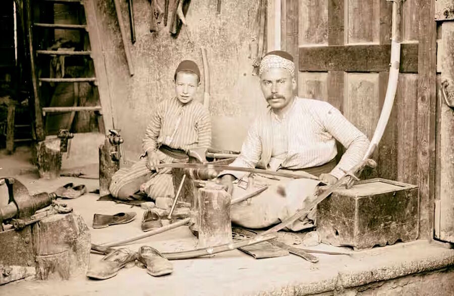 Klikni za povećanje Damascene swordmaker damascus steel 1900