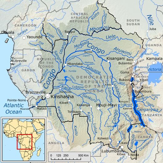 Klikni za povećanje Congo basin map
