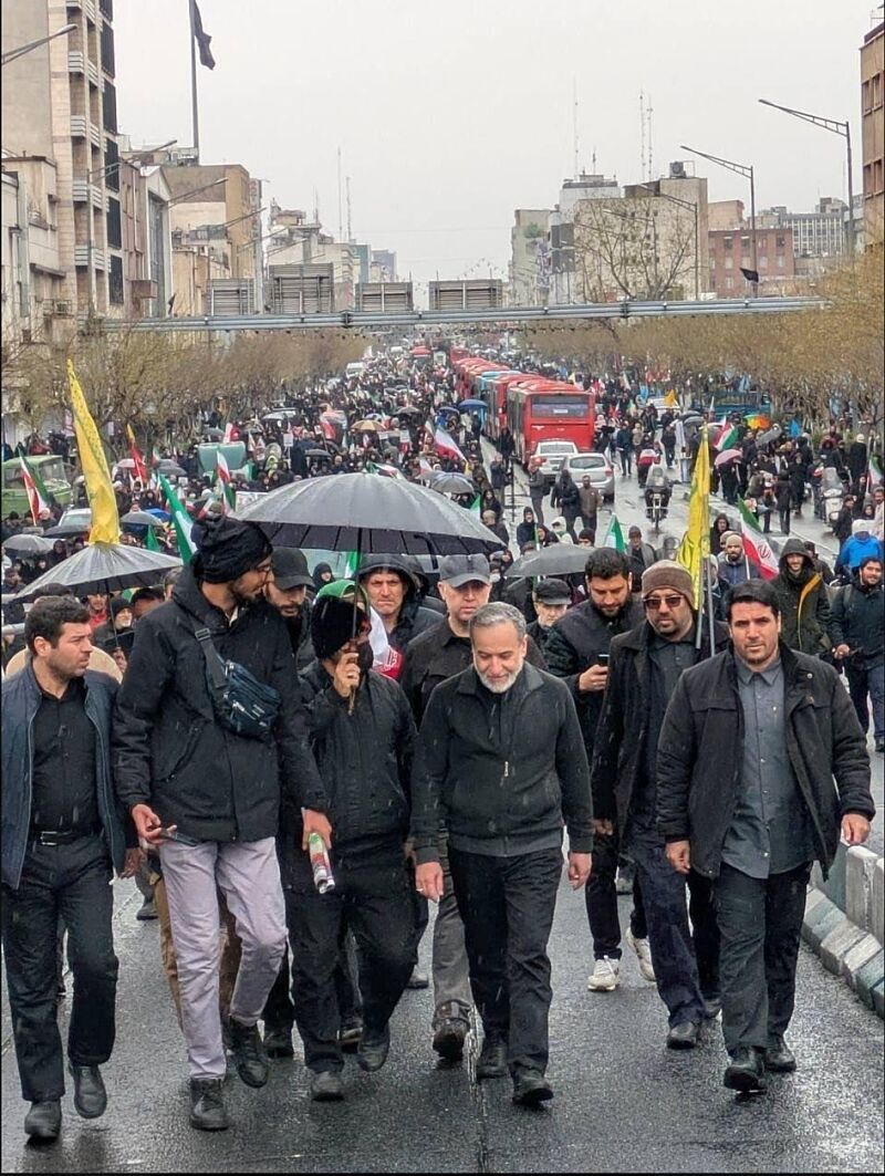 Quds Day, Tehran - Foreign Minister Abbas Araghchi among the people