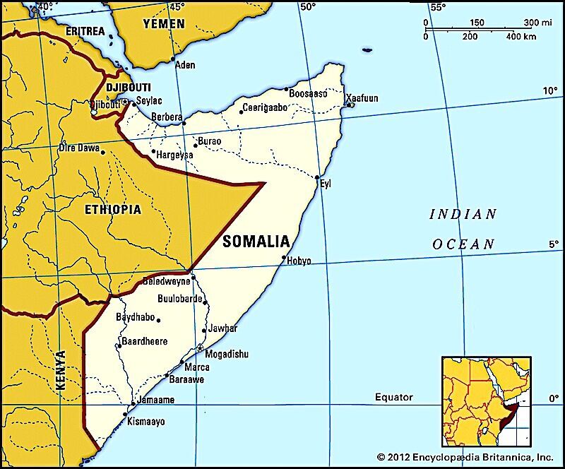 Map Somalia