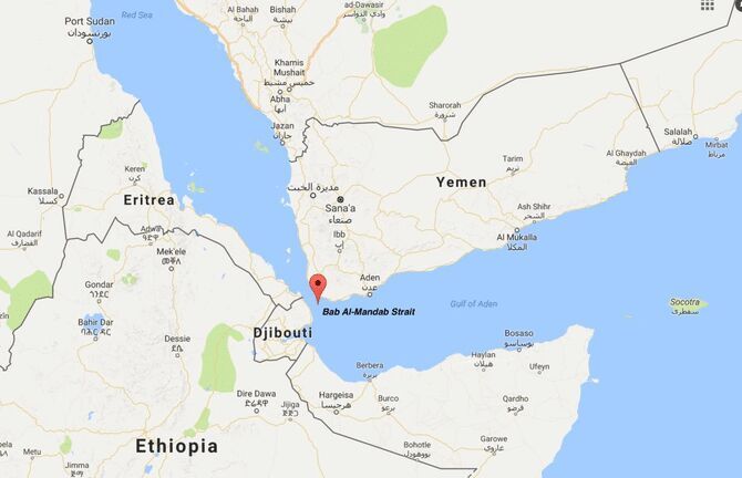 Klikni za povećanje Bab el-Mandeb