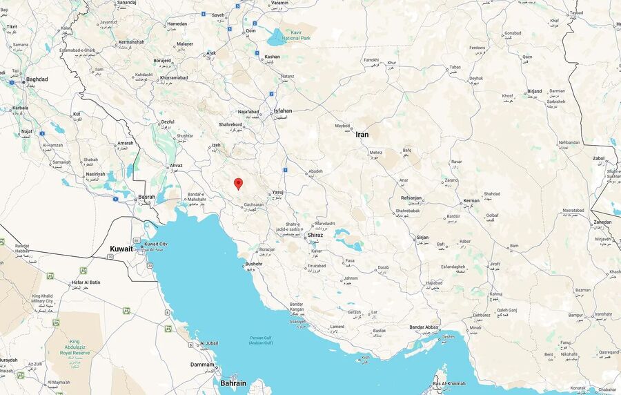 Geolocation of F-15E shot down in Iran