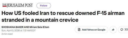 Headline in the Jerusalem Post