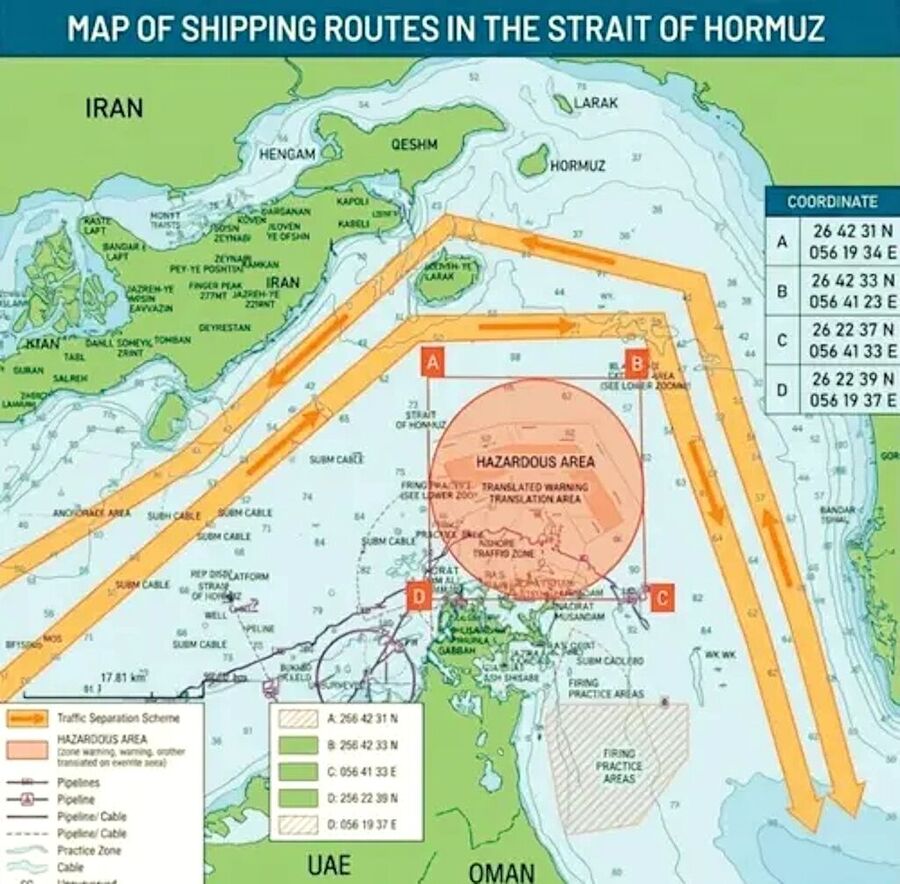 hormuz iran restrictions new routes