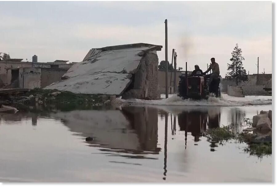 Flooding from rising Al-Siha Dam waters submerges villages in northwest Syria