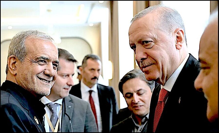 Klikni za povećanje Pezeshkian • Erdogan