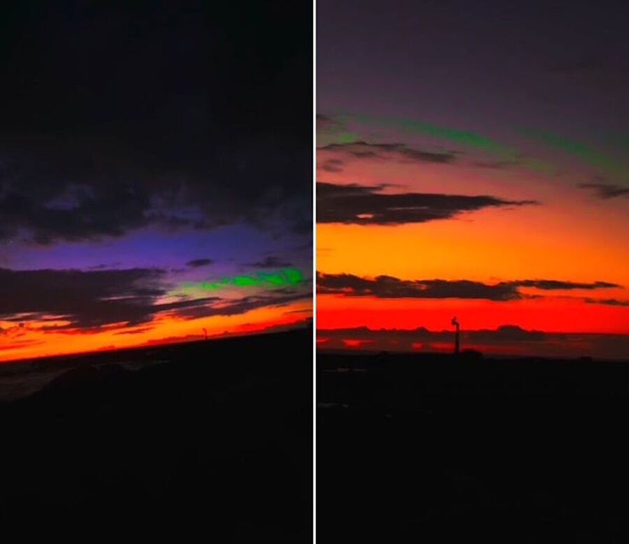 green glow hawaii atmosphere gravity waves