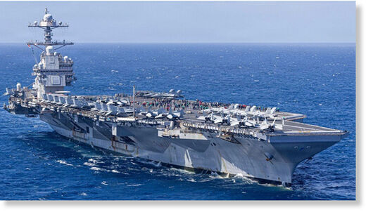 American aircraft carrier USS Gerald Ford