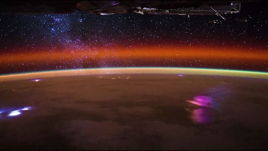 satellite photo lightning strike earth
