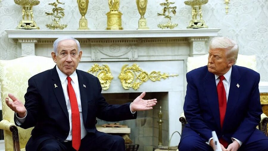 Klikni za povećanje Trump Netanyahu oval office