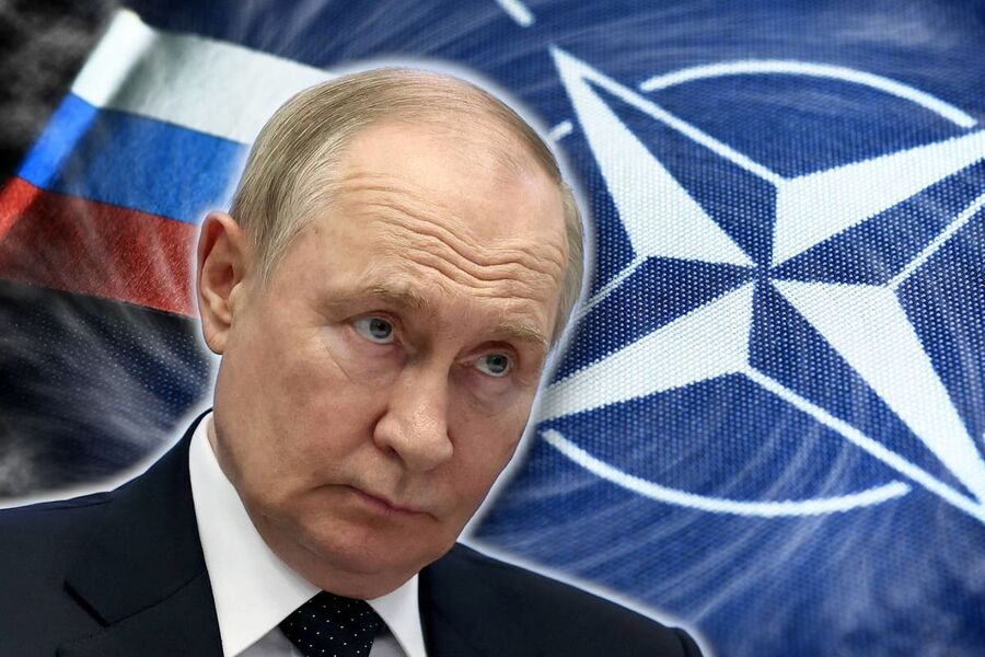 putin nato russia flags