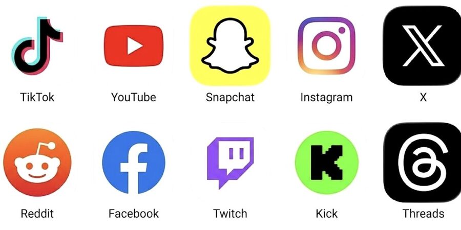 social media logos