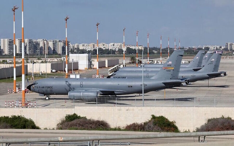 amerian air refueling tankers ben gurion airport