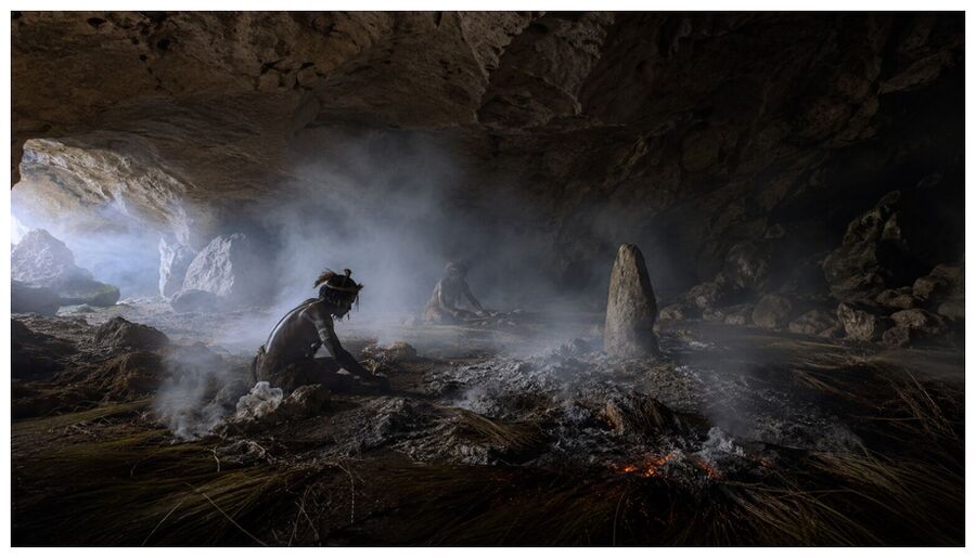 Klikni za povećanje Cloggs Cave reconstruction