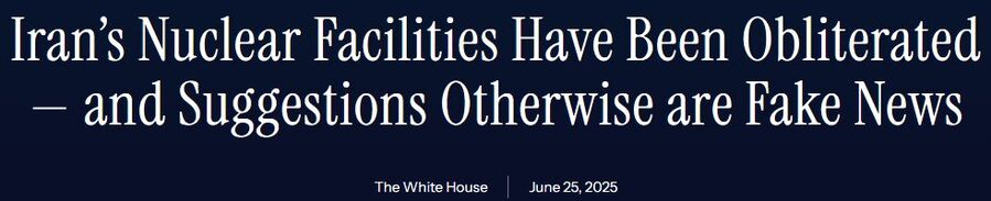 iran nuclear sites destroyed press release headline