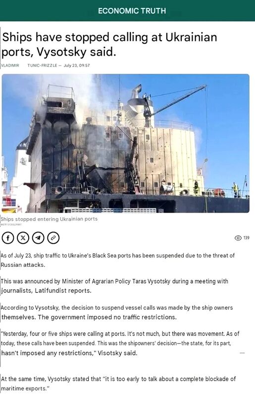 Klikni za povećanje ships avoid odessa russia blockade