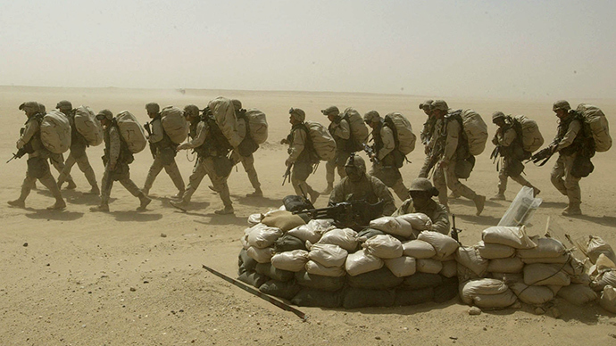 US marines preparing for Iraq invasion